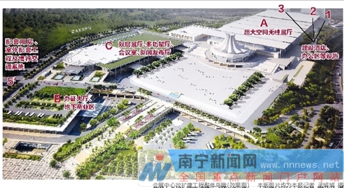 會展中心改擴建場館裝修收尾 B、C塊場館８月啟用