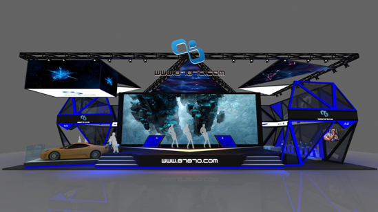 87870展臺設(shè)計照曝光&nbsp;神秘酷炫惹人遐想